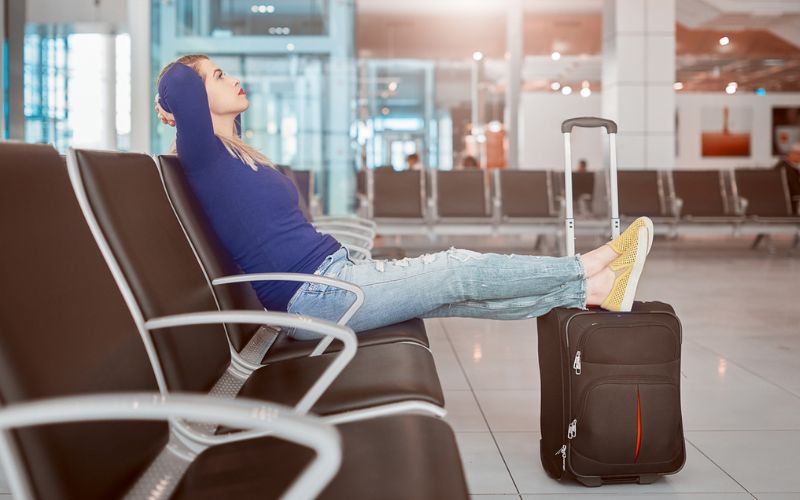 Gestrand op de luchthaven